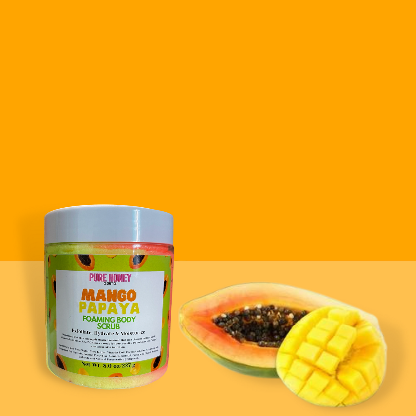 Mango Papaya Foaming Body Scrub